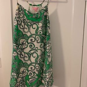 LILLY PULITZER Green & White Dress